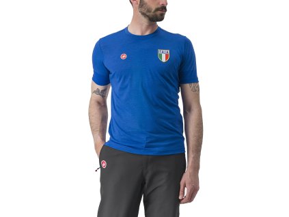 Castelli Italia Merino Tee - Talianska azúrová (Veľkosť XXL)