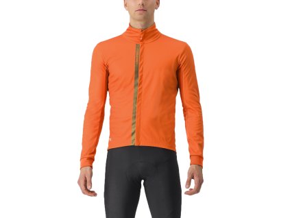 Castelli Entrata Jacket, Red orange/ Metal brown (Veľkosť XXL)