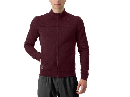 Castelli Vigorelli Track Jacket, Deep bordeaux/ Nickel gray  Pánska voľnočasová mikina