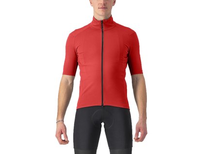 Castelli Perfetto RoS 2 Wind, Pompeian red  Pánsky dres/bunda s krátkym rukávom do daždivých a veterných podmienok