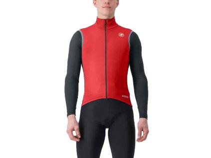 Castelli Perfetto RoS 2 Vest, Pompeian red  Pánska vesta do daždivých a veterných podmienok