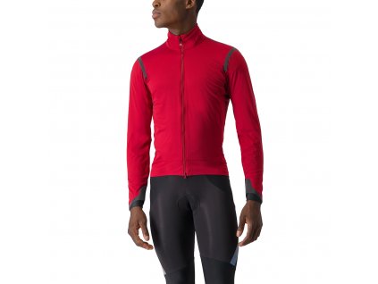 Castelli Alpha Ultimated Insulated Jacket, Pro red/ Black  Pánska vodoodolná bunda chrániaca pred chladom aj vlhkom