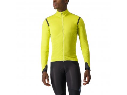 Castelli Alpha Ultimated Insulated Jacket, Sulphur/ Black  Pánska vodoodolná bunda chrániaca pred chladom aj vlhkom