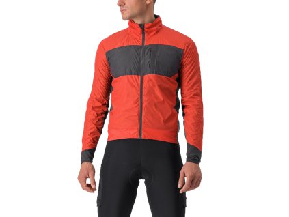 Castelli Unlimited Puffy, Pompeian red/ Dark gray  Veľmi ľahká a veľmi teplá Polartec bunda