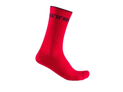 Castelli Distanza 20, Pompeian red  Merino, zimné cyklo ponožky