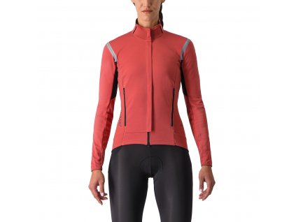 Castelli Perfetto RoS 2 W Jacket, Mineral red/ Silver reflex  Dámska bunda do daždivých a veterných podmienok