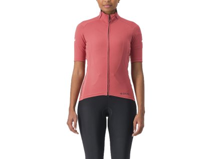 Castelli Perfetto RoS 2 W Wind, Mineral red/ Silver reflex  Dámsky dres/bunda s krátkym rukávom do daždivých a veterných podmienok