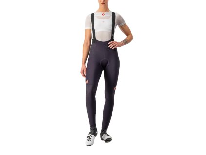 Castelli Sorpasso RoS W bibtight, Dark night shade/ Silver reflex  Dámske zimné cyklistické nohavice s trakmi