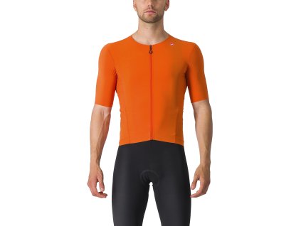 Castelli Premio Black, Orange rust  Komfortný, pánsky, letný dres