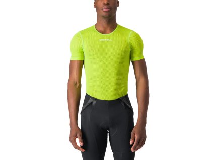 Castelli Pro Mesh 2.0 SS, Electric lime  Pánska funkčná bielizeň s krátkym rukávom do rôznych podmienok