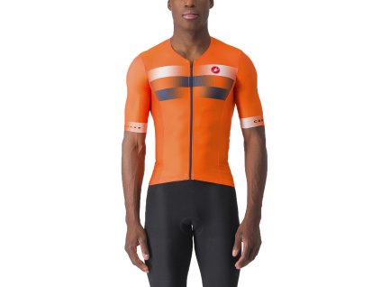 Castelli TRI Free Speed 2 Race, Brilliant orange/ Belgian blue-White  Triatlon dres pre dlhšie disciplíny