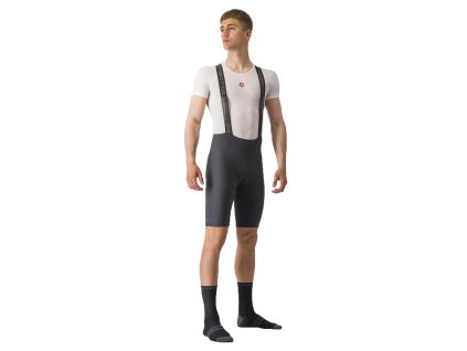 Castelli Espresso bibshort, Dark gray  Pohodlné letné cyklo kraťasy s trakmi