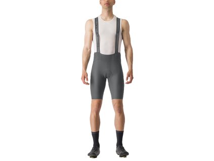 Castelli Espresso bibshort, Gunmetal gray  Pohodlné letné cyklo kraťasy s trakmi