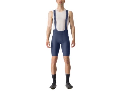 Castelli Espresso bibshort, Belgian blue  Pohodlné letné cyklo kraťasy s trakmi