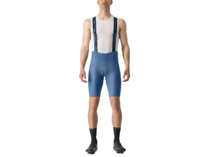 Castelli Espresso bibshort, Steel blue  Pohodlné letné cyklo kraťasy s trakmi