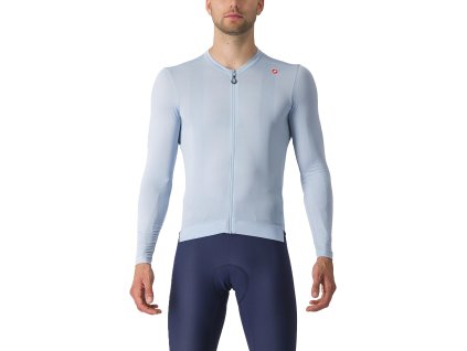 Castelli Espresso LS jersey, Winter sky/ Belgian blue  Pánsky cyklistický dres s dlhým rukávom