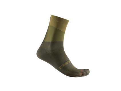 Castelli Orizonte 15, Sage/ Deep green  Pánske letné ponožky