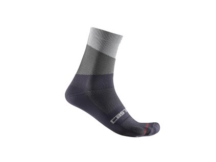 Castelli Orizonte 15, Silver gray/ Dark gray  Pánske letné ponožky