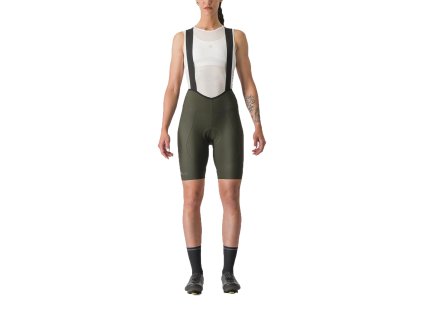 Castelli Espresso W DT bibshort, Deep green  Dámske krátke nohavice s trakmi