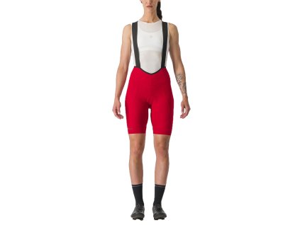 Castelli Espresso W DT bibshort, Rich red  Dámske krátke nohavice s trakmi