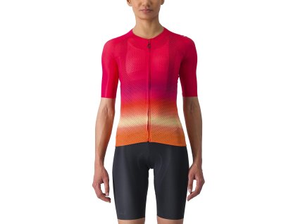 Castelli Climber´s 4.0 W, Hibiscus/ Pink-Orange  Dámsky cyklistický dres s krátkym rukávom