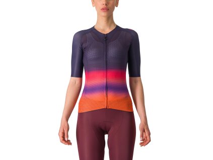 Castelli Climber´s 4.0 W, Night shade/ Pink-Orange  Dámsky cyklistický dres s krátkym rukávom