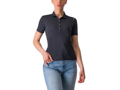 Castelli Merino W Polo, Light black  Dámske tričko s Merino