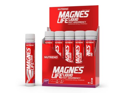 Nutrend MagnesLife 10x25ml, Višňa  Rýchlo vstrebateľný proti únave i kŕčom