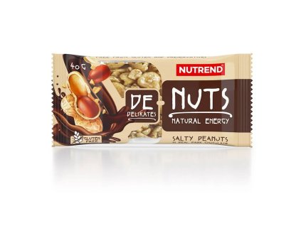 Nutrend Denuts, Slané arašidy + Horká čokoláda  Výborná tyčinka z prvotriednych surovín