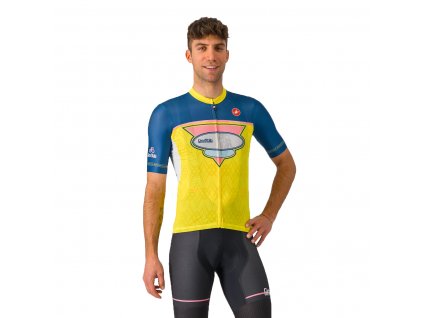 Castelli #GIRO107 Oropa, Yellow/ Dark blue  Pánsky letný výročný dres Giro dres