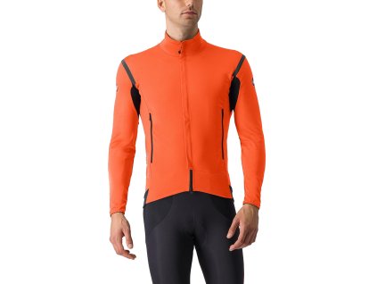 Castelli Perfetto RoS 2 Jacket, Brilliant orange/ Silver reflex  Pánska bunda do daždivých a veterných podmienok
