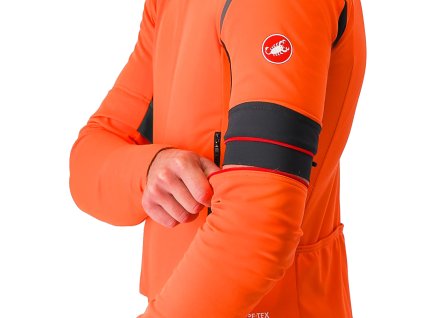 Castelli Perfetto RoS 2 Convertible Jacket, Brilliant orange/ Silver reflex  Pánska vetru a vode odolná bunda s odopínacími rukávmi