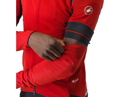 Castelli Perfetto RoS 2 Convertible Jacket, Rich red/ Black reflex  Pánska vetru a vode odolná bunda s odopínacími rukávmi