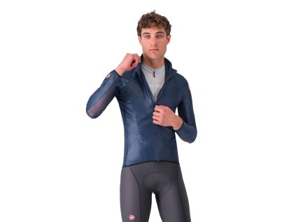 Castelli Aria Shell, Belgian blue  Minimalistická, výborne zbaliteľná, ľahká pláštenka