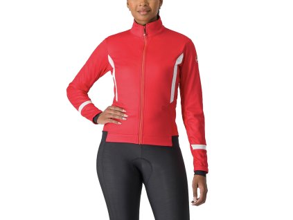 Castelli Dinamica 2 W Jacket, Hibiscus/ White reflex  Dámska zimná bunda s ochranou voči vode a vetru