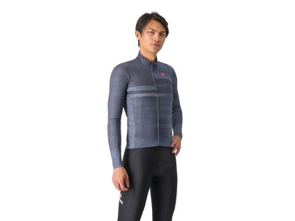 Castelli Collapse LS, Twilight blue/ Light steel blue/ Winter sky  Pánsky cyklistický dres do mierne chladných podmienok