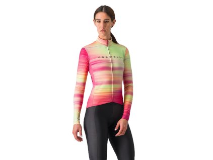 Castelli Phase LS, Multicolor pink  Dámsky cyklistický dres do chladných podmienok