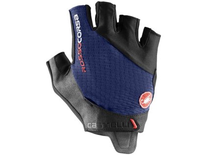 Castelli Rosso Corsa Pro, Belgian blue  Závodne ladené, letné cyklistické rukavice