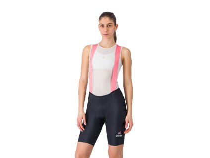 Castelli #GIRO Prima 2 DT bibshort, Black/ Giro pink  Dámske Giro kraťasy s prekríženými trakmi