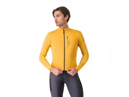 Castelli Unlimited Trail 2 LS, Goldenrod/ Dark gray  Extra teplý cyklistický pánsky dres