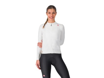 Castelli Espresso Thermal W LS, Ivory/ Silver moon  Dámsky cyklistický dres do chladných podmienok