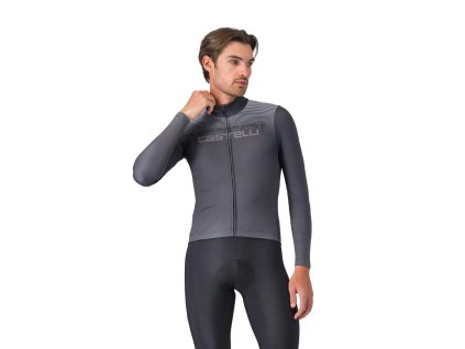 Castelli Apice Thermal LS, Dark gray  Pohodlný dres s dlhým rukávom do chladnejších dní
