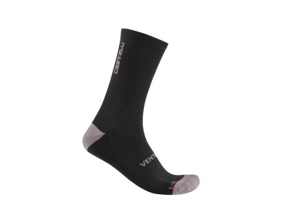 Castelli Venti Soft Merino, Black  Teplé merino cyklistické ponožky
