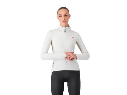 Castelli Entrata 2 W Jacket, Ivory/ Silver moon  Dámska cyklo bunda s vetru odolnými rukávmi