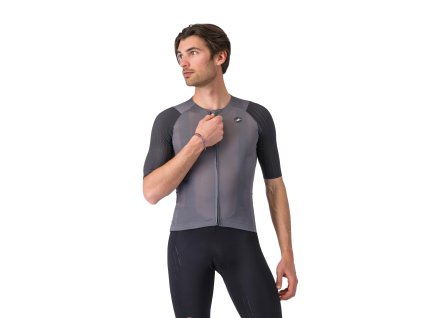Castelli Aero Race 8S jersey, Smoky gray  Vylepšený aero dres od Castelli pre vaše závodné nasadenie