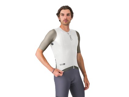 Castelli Corretto jersey, Ivory/ Clay-Black  Letný dres v pretekárskom užšom strihu