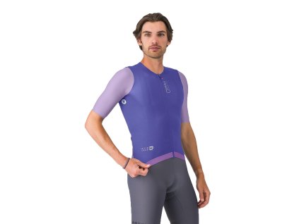 Castelli Corretto jersey, Ultraviolet/ Purple mist-White  Letný dres v pretekárskom užšom strihu