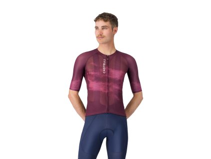 Castelli Climber's A/C jersey, Deep bordeaux/ White  Veľmi tenký cyklistický dres do horúcich letných dní