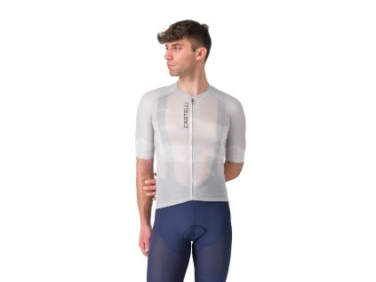 Castelli Climber's A/C jersey, Silver gray/ Smoky gray  Veľmi tenký cyklistický dres do horúcich letných dní