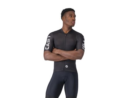 Castelli Entrata Apex jersey, Black/ White  Pohodlný letný cyklistický dres v komfortnejšom strihu